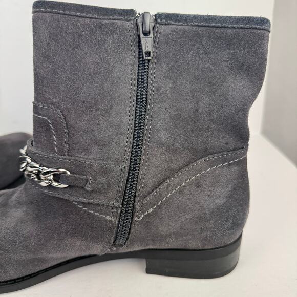 VIONIC | Gray Crescent Suede Chain & Buckle Orthotic Ankle Boot | Women's 6.5 - Picture 6 of 10